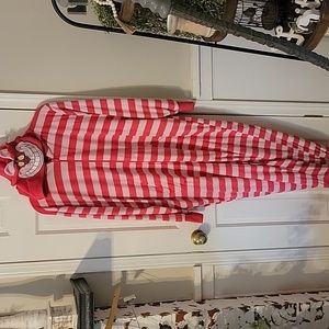 Disney Cheshire Cat one piece zip up pajamas with hood and tail.